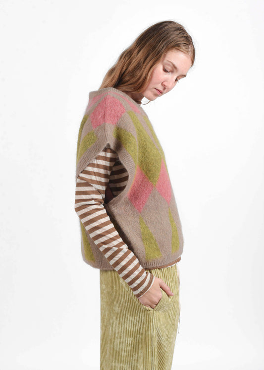 Boxy Gilet - Kasha