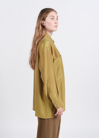 Oversized Silk Shirt - Agave