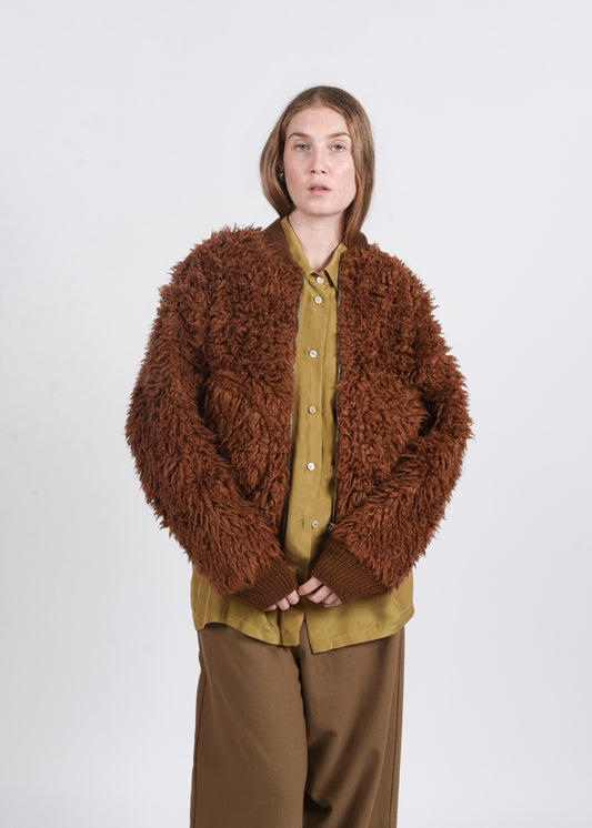 Eco-Fur Bomber - Hazelnut
