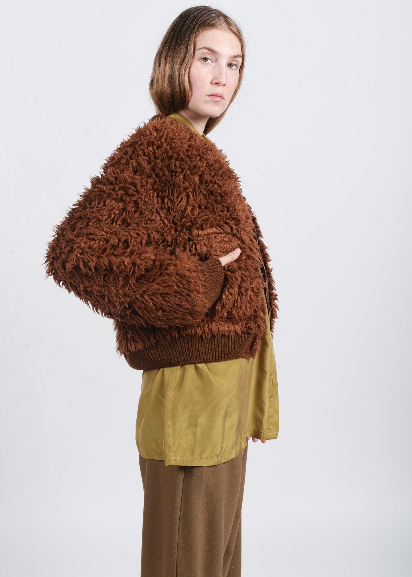 Eco-Fur Bomber - Hazelnut