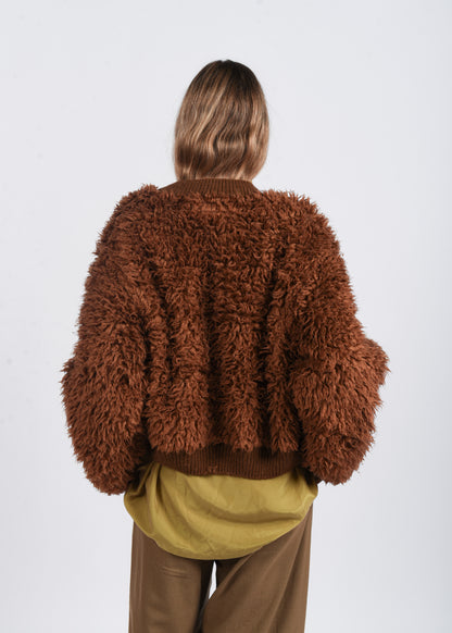 Eco-Fur Bomber - Hazelnut
