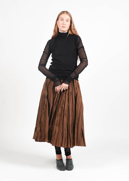 Full Circle Skirt - Brown