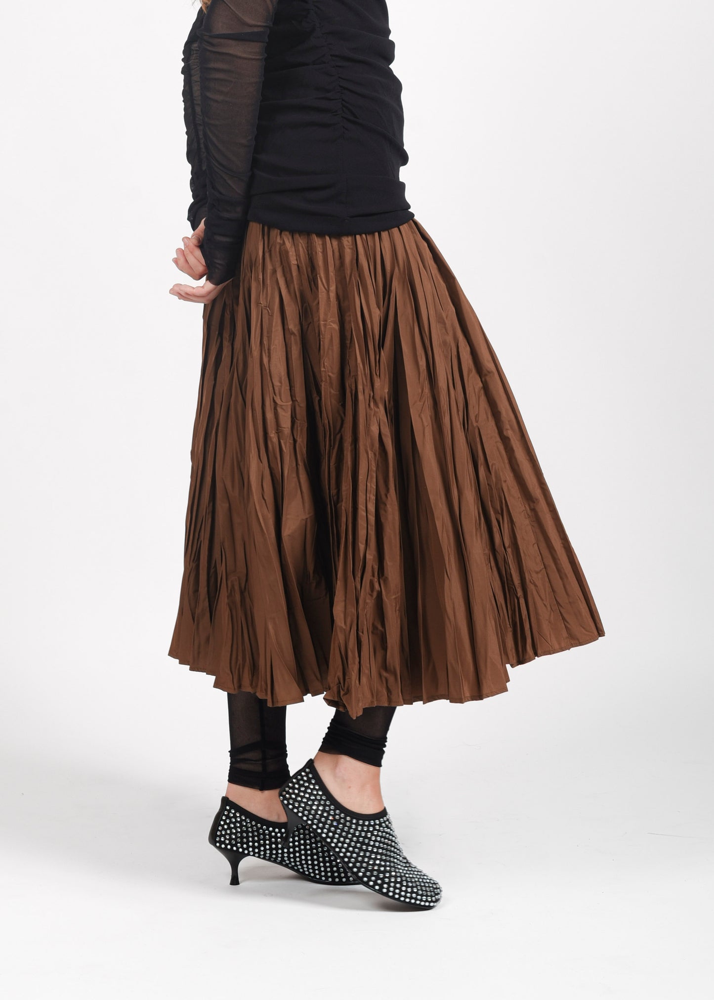 Full Circle Skirt - Brown