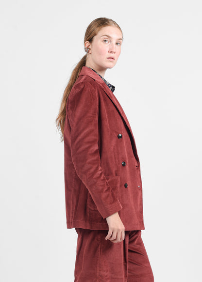 Corduroy Blazer - Magenta