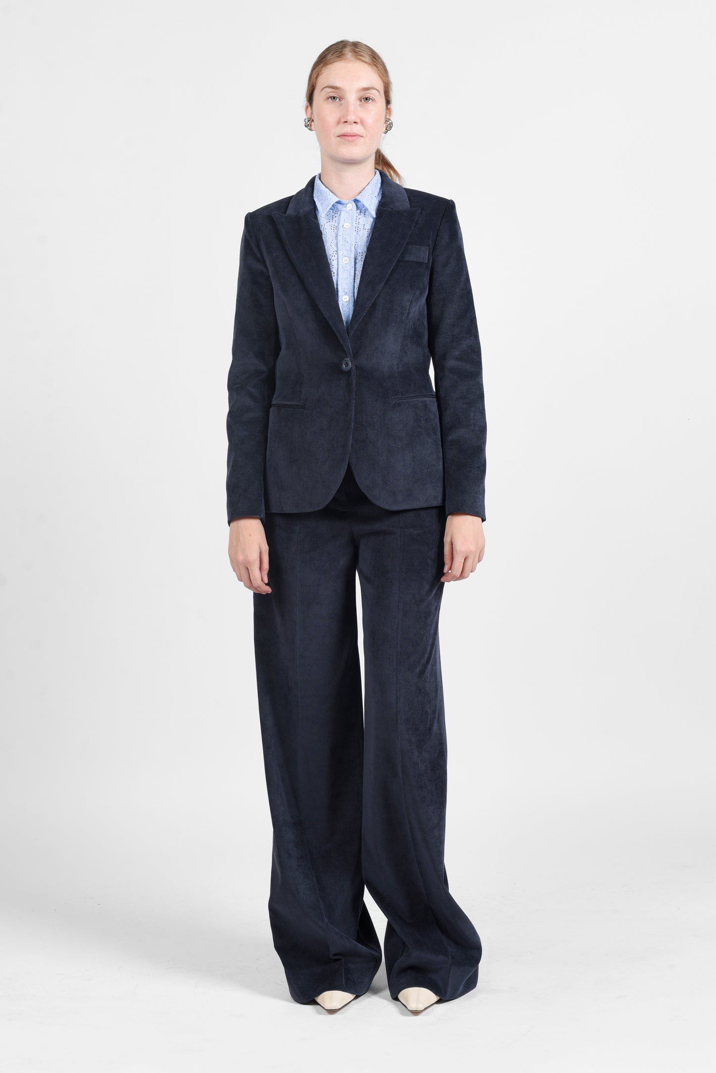 Velvet Trousers - Blu