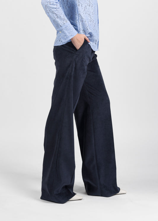 Velvet Trousers - Blu