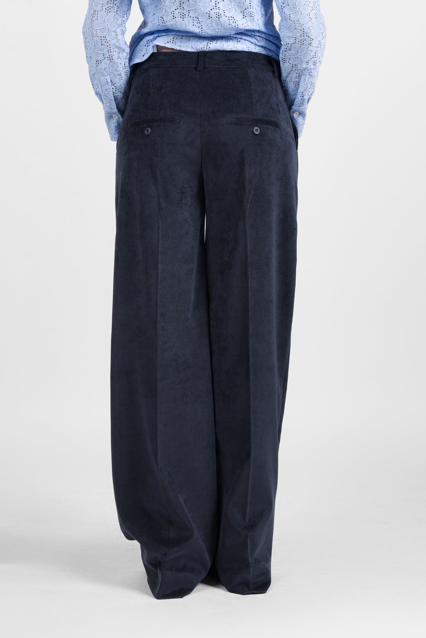 Velvet Trousers - Blu