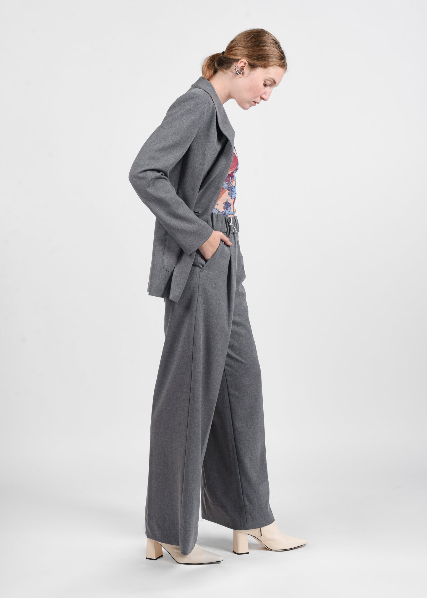 Double-Breasted Blazer - Grigio