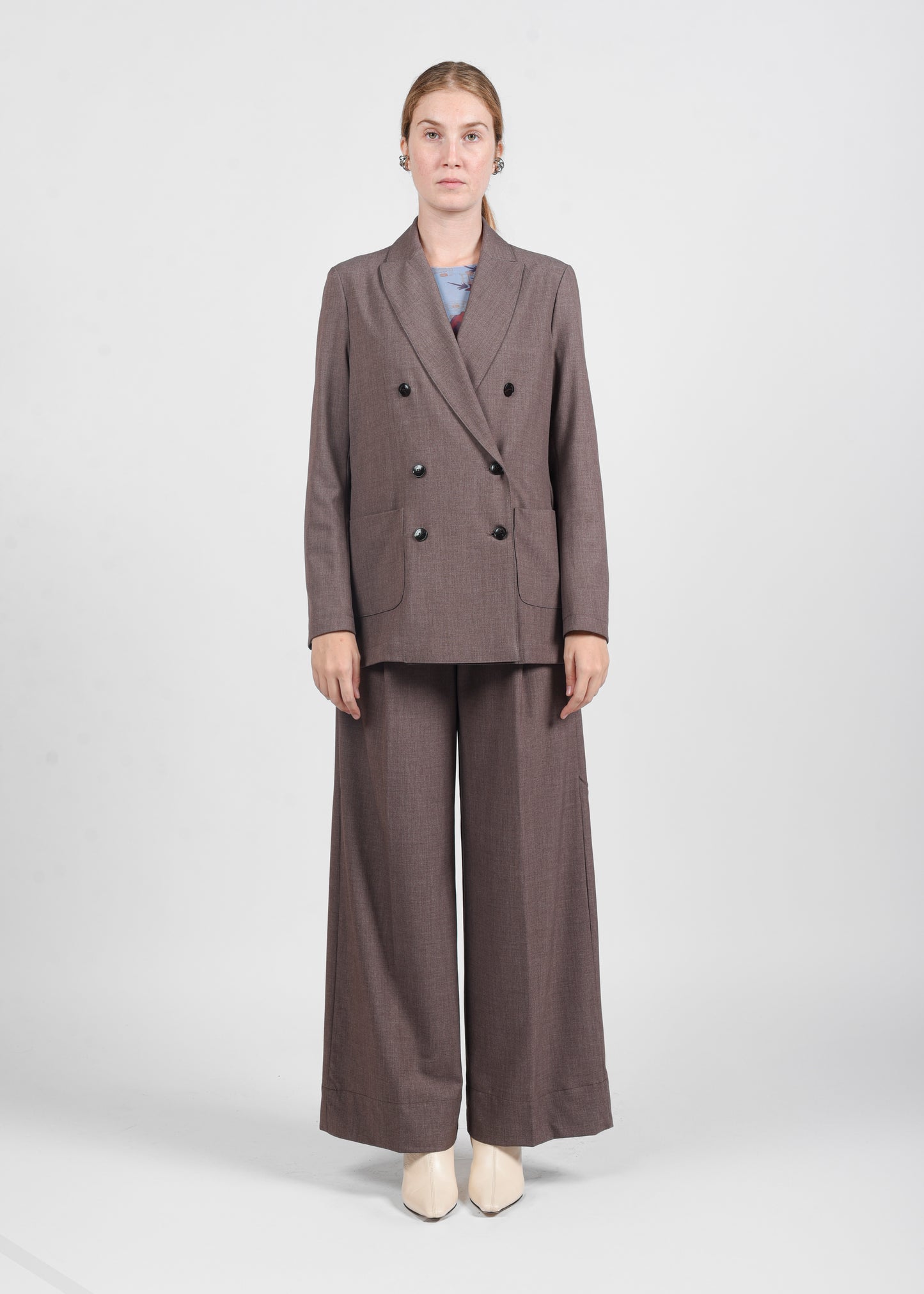Double-Breasted Blazer - Tortora