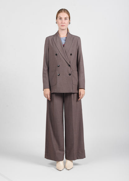 Double-Breasted Blazer - Tortora