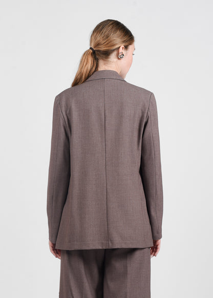 Double-Breasted Blazer - Tortora