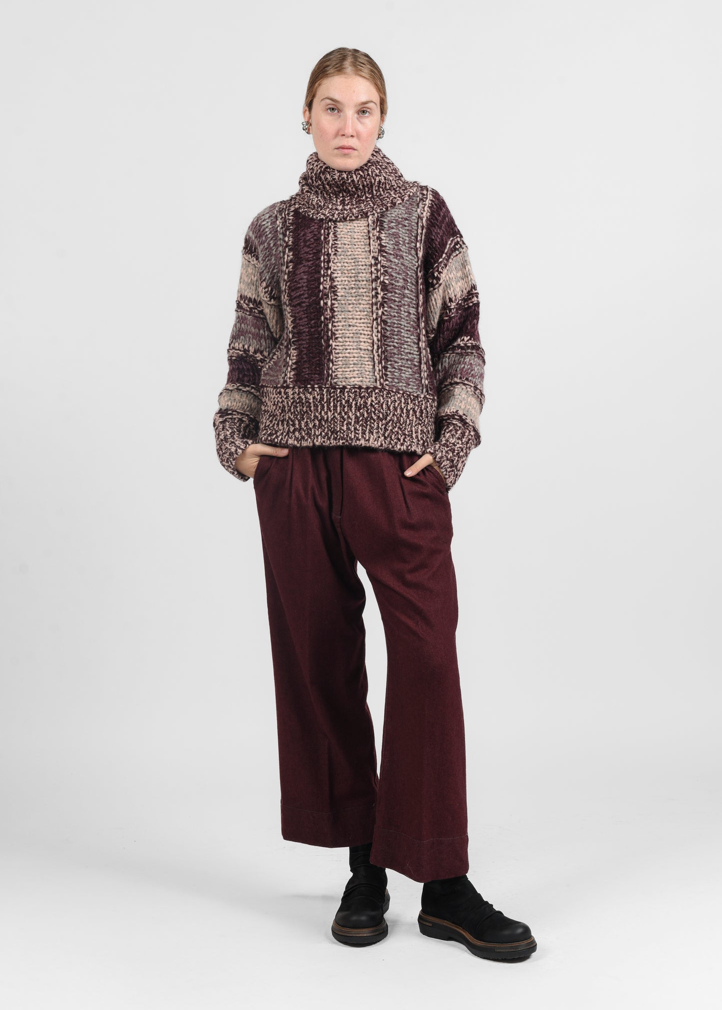 Mouliné Sweater - Bordeaux