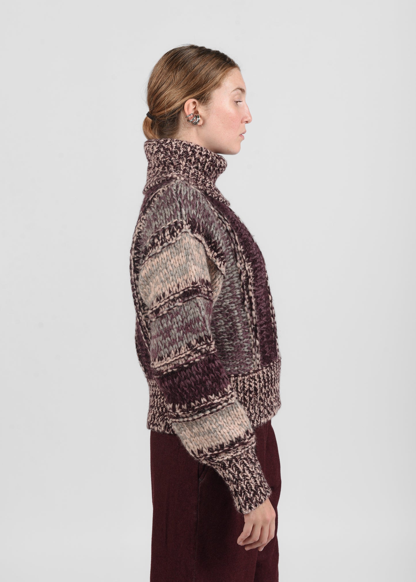 Mouliné Sweater - Bordeaux
