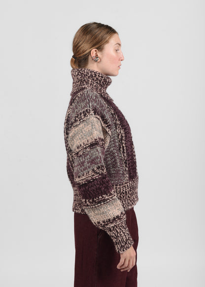 Mouliné Sweater - Bordeaux