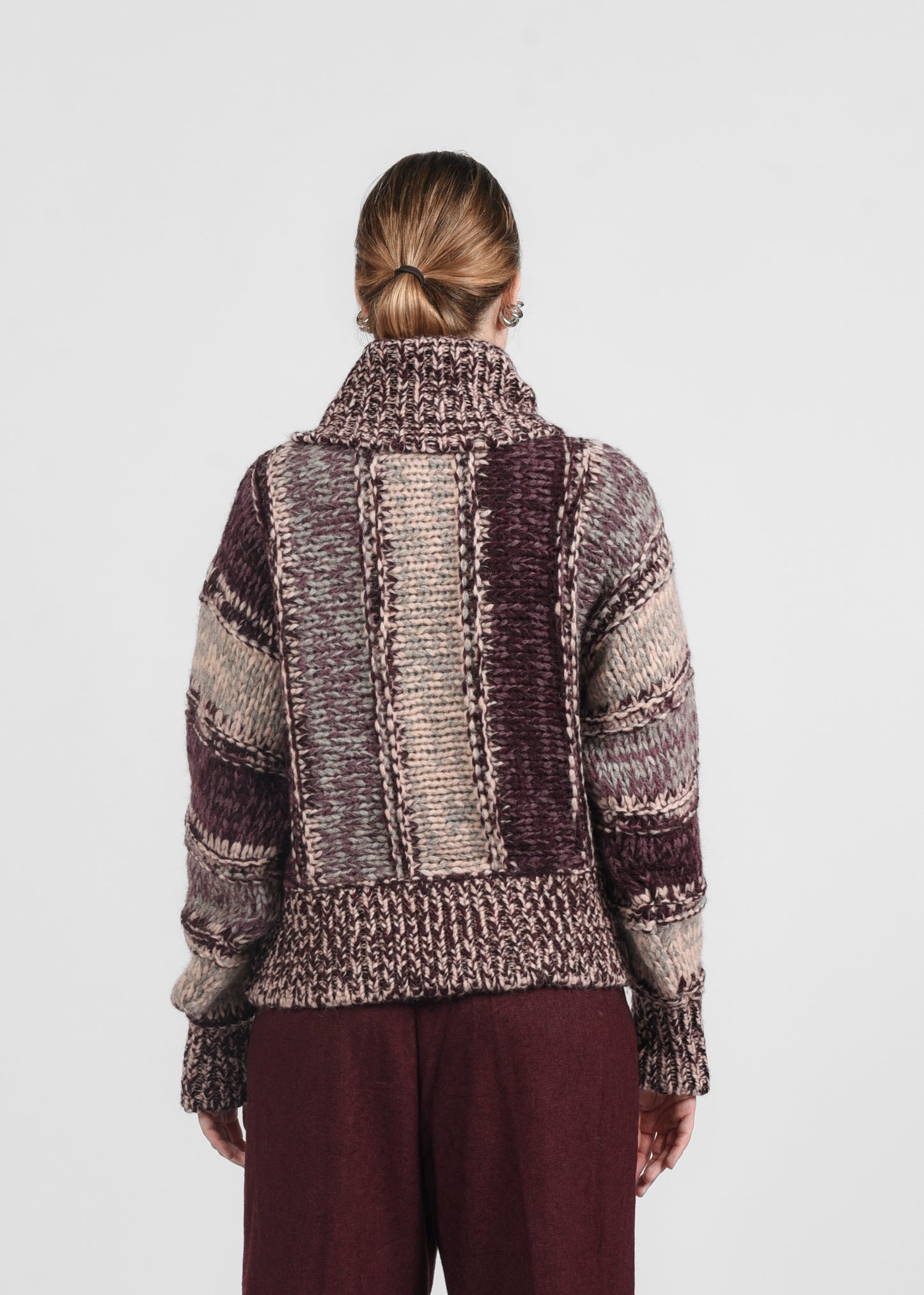 Mouliné Sweater - Bordeaux