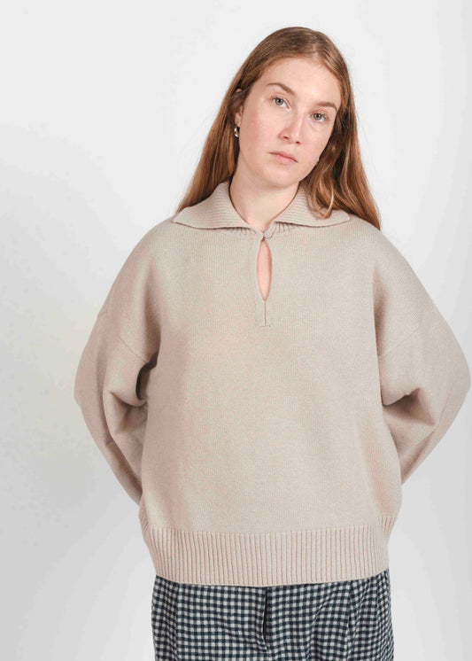 Polo Knit Sweater - Sabbia