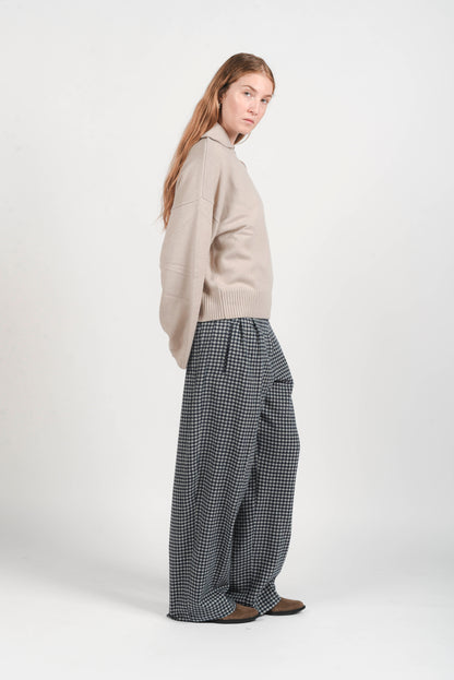 Carrot Pants Checked - Notte