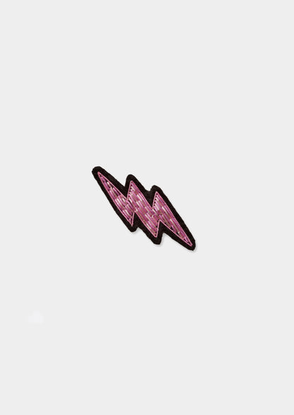 Small Pink Lightning Brooch