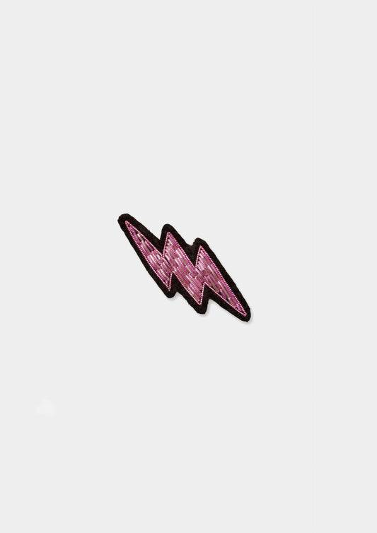 Small Pink Lightning Brooch