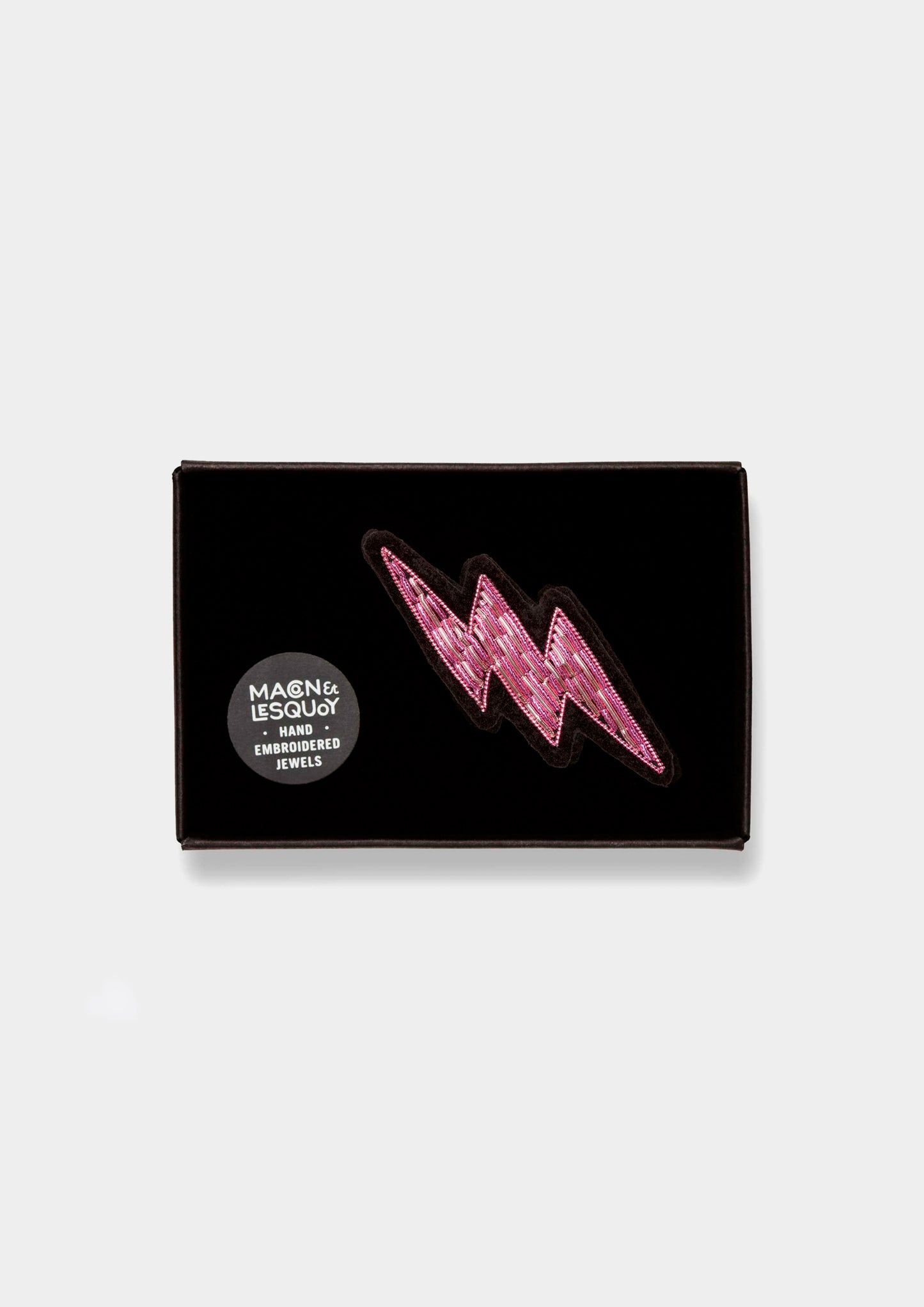 Small Pink Lightning Brooch