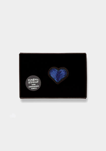 Blue Heart Brooch