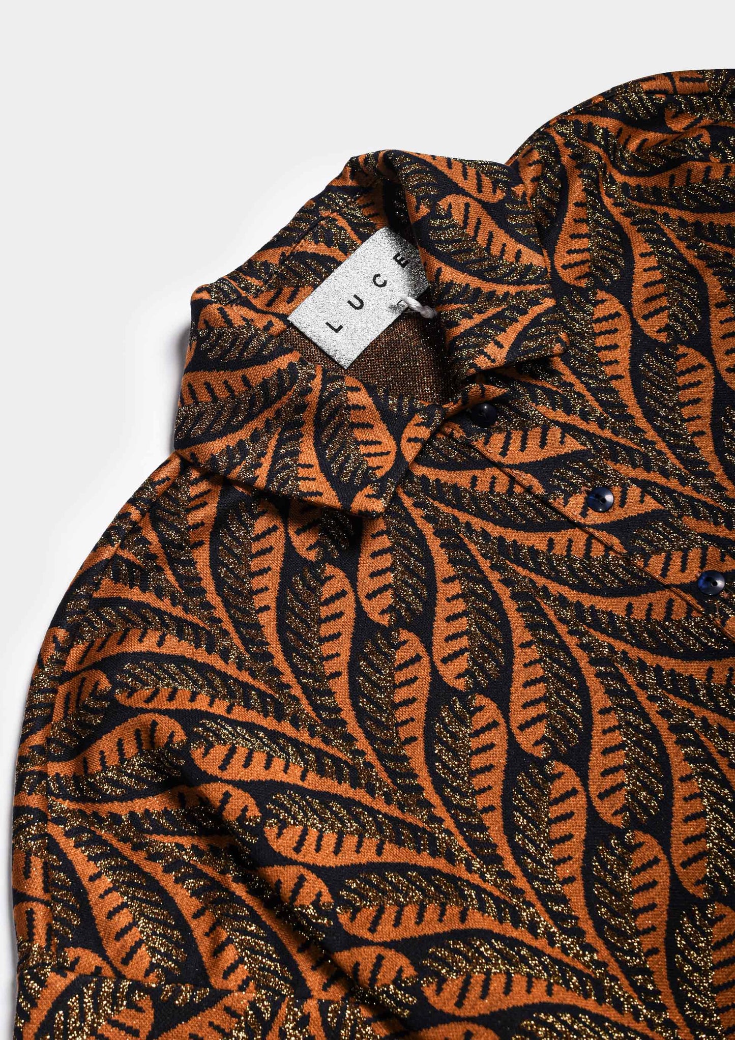 Marocco Cropped Oversized Shirt - Cognac