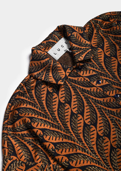 Marocco Cropped Oversized Shirt - Cognac
