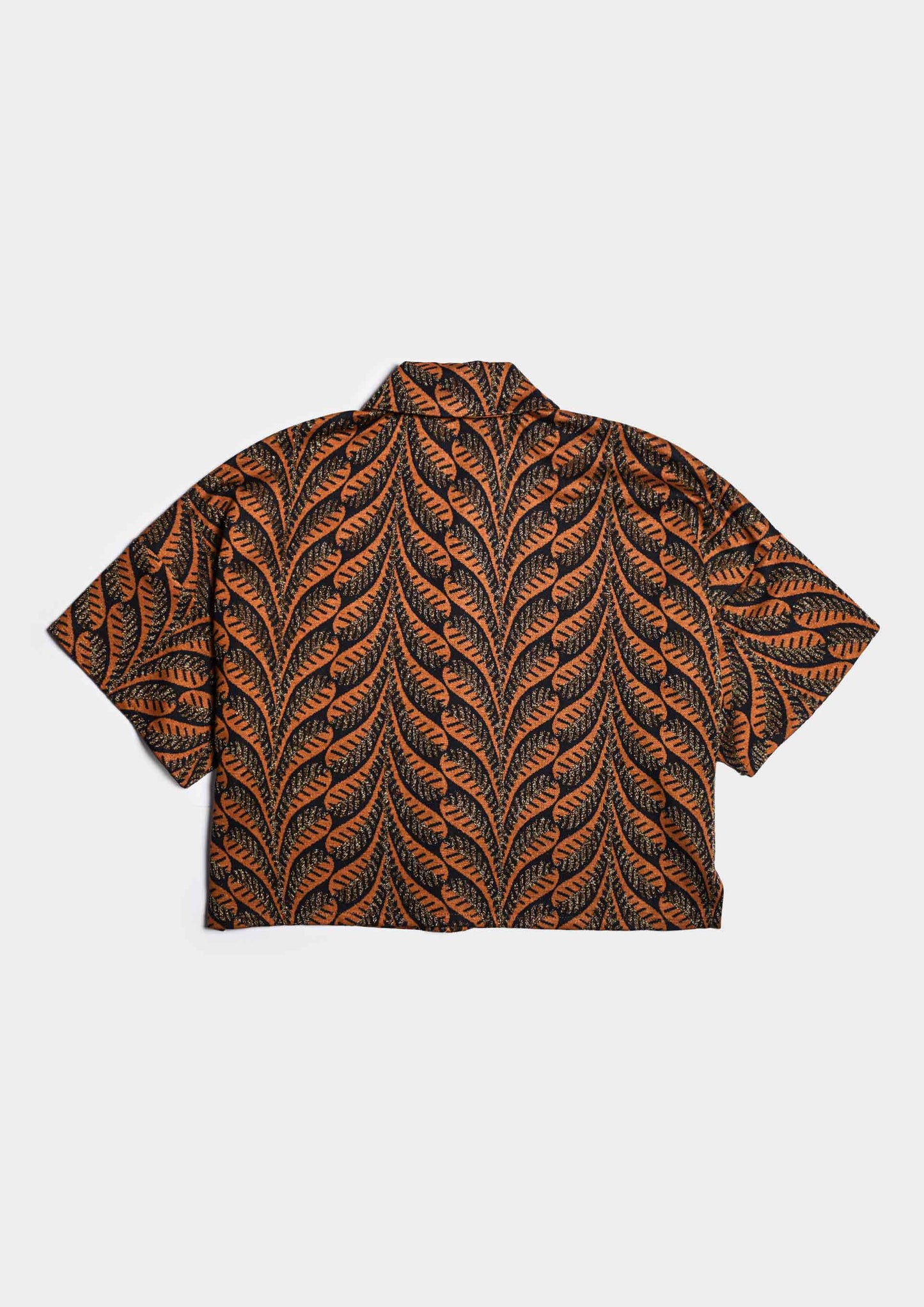 Marocco Cropped Oversized Shirt - Cognac