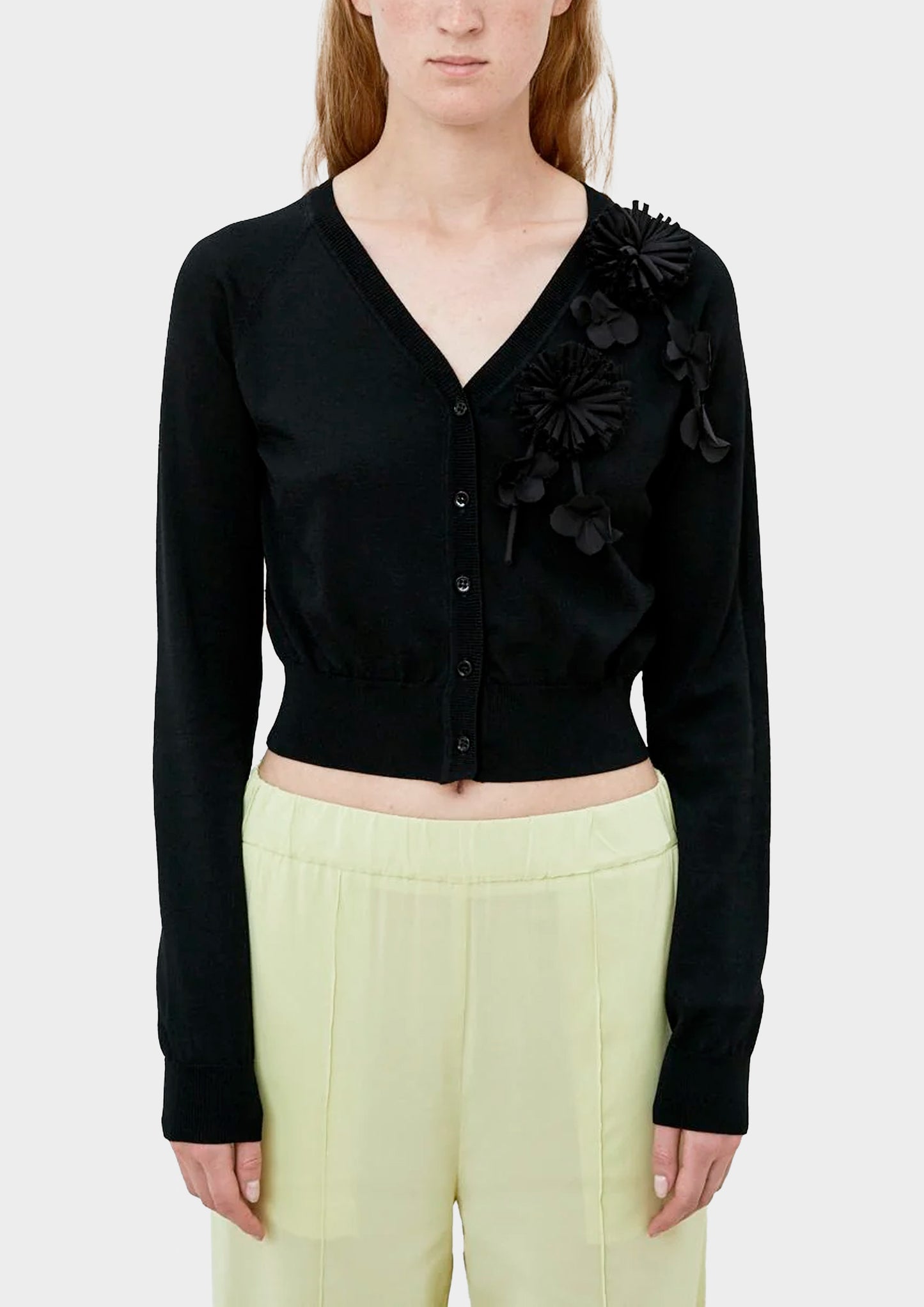 Cardigan Flower - Bianco