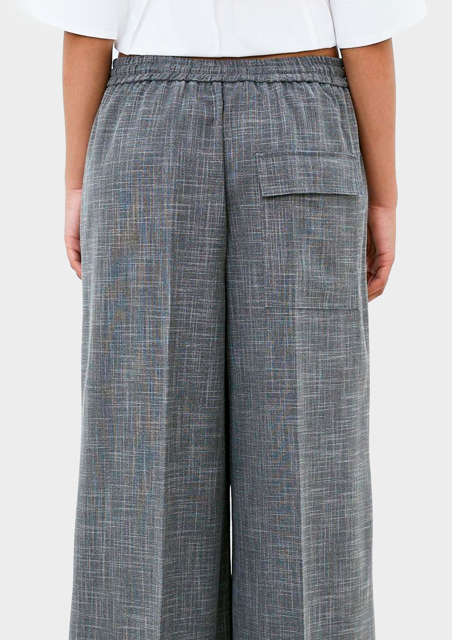 Oversized Straight-Leg Pants - Grigio