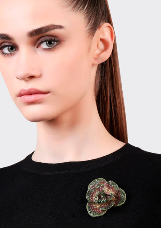 Camelia Brooch - Salvia