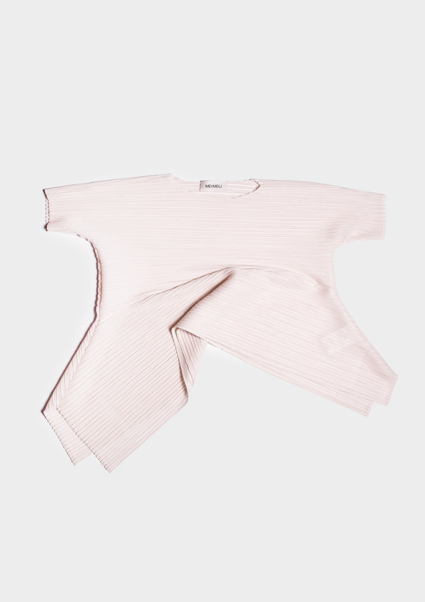 Asymmetric Plissé Blusa - Vaniglia