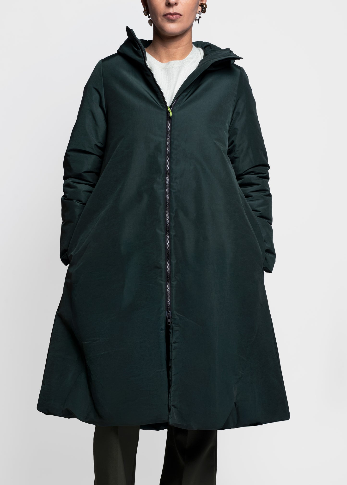 Long Puffer Coat Inuit - Verde Laguna