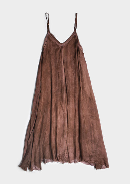V-Neck Flared Dress - Spicy Cinnamon