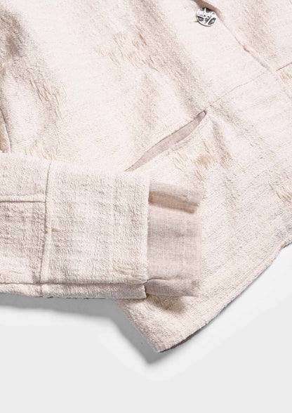 Crop-Oversized Jacket - Antique White