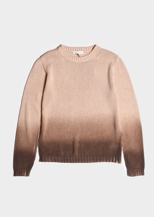 Gradient Effect Sweater - Cioccolato Sfumato