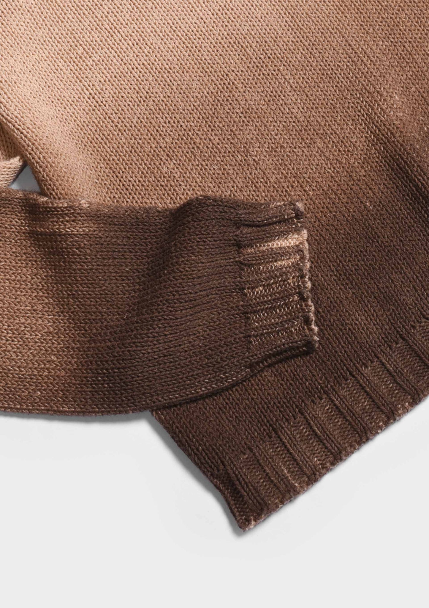 Gradient Effect Sweater - Cioccolato Sfumato