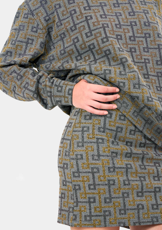 Galatina Miniskirt - Multi Grigio