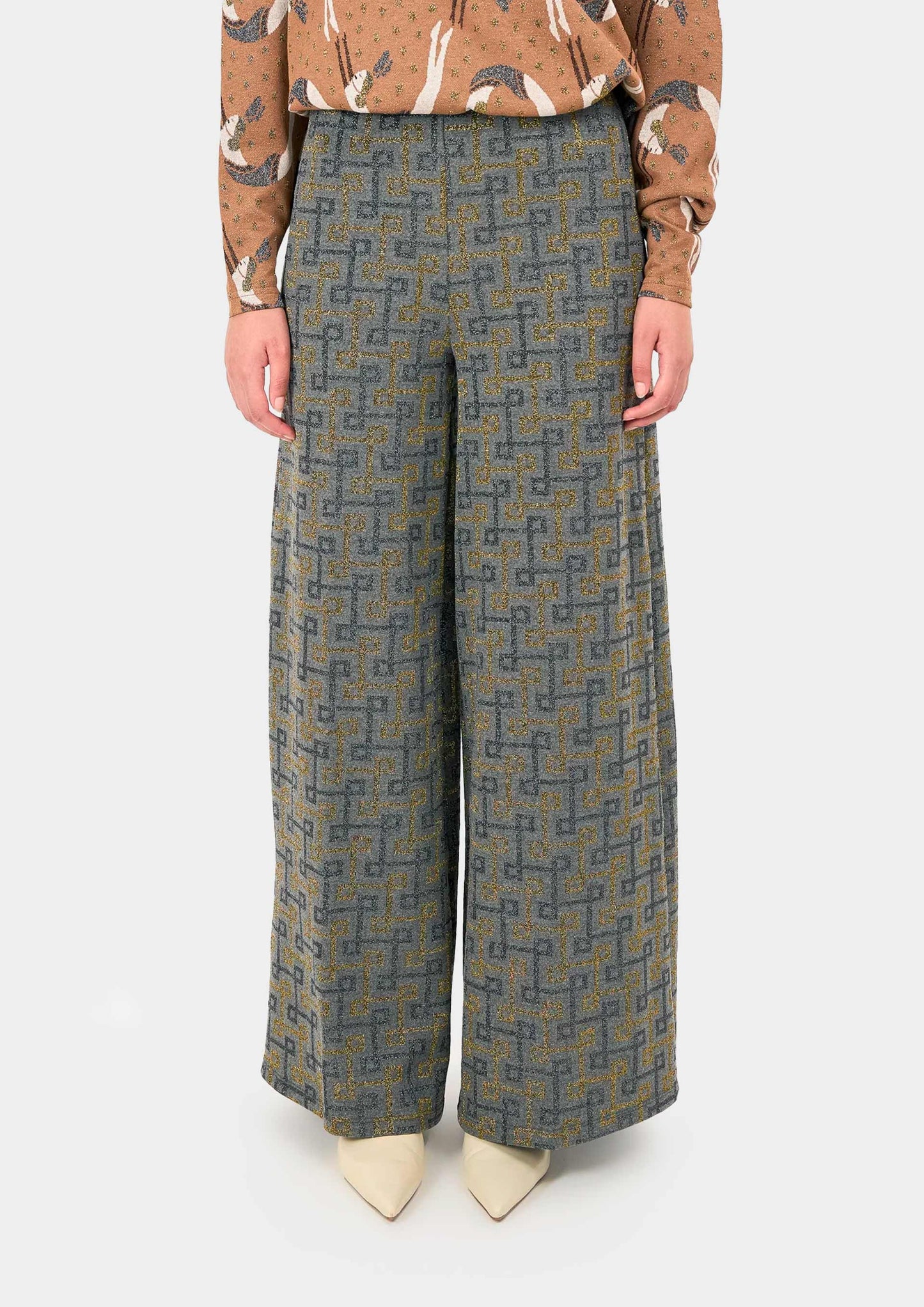 Paloma Pants - Geometric Grey