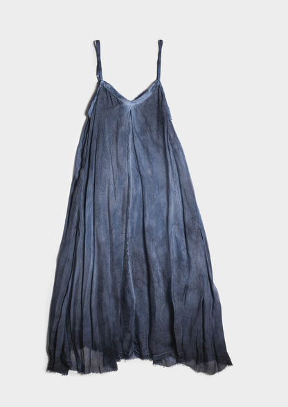 V-Neck Flared Dress - Blue Matisse