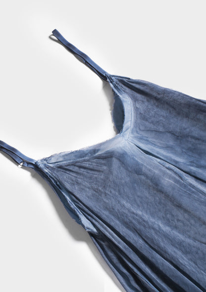 V-Neck Flared Dress - Blue Matisse