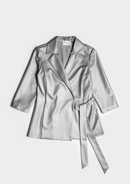 Ribbon Jacket-Shirt - Platino
