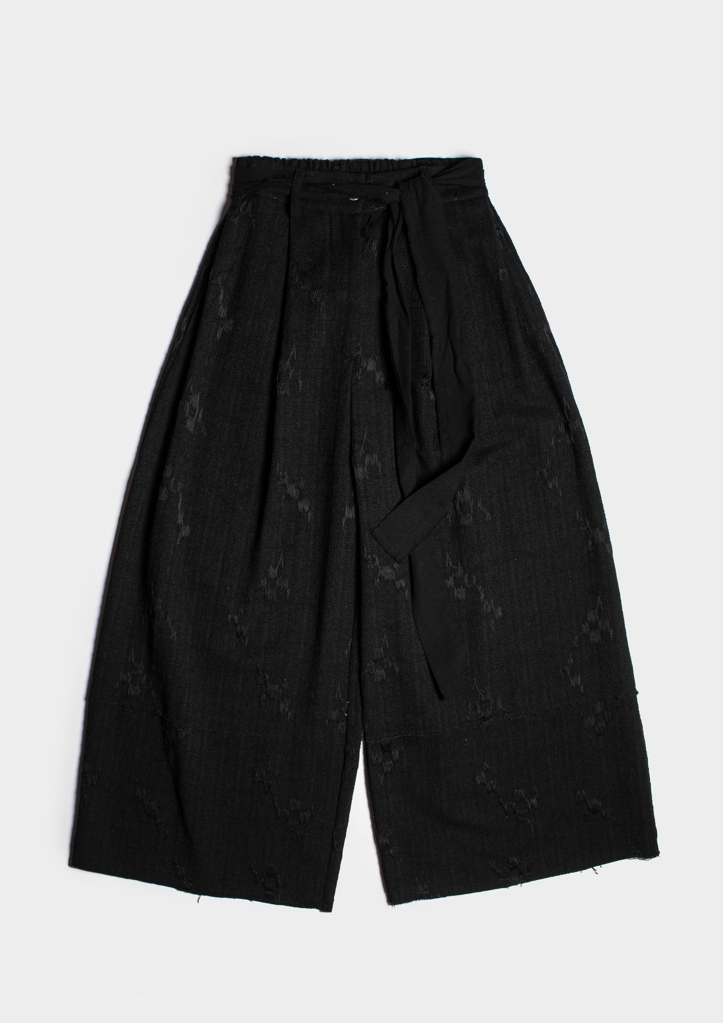 Embroidered Palazzo Pants - Black