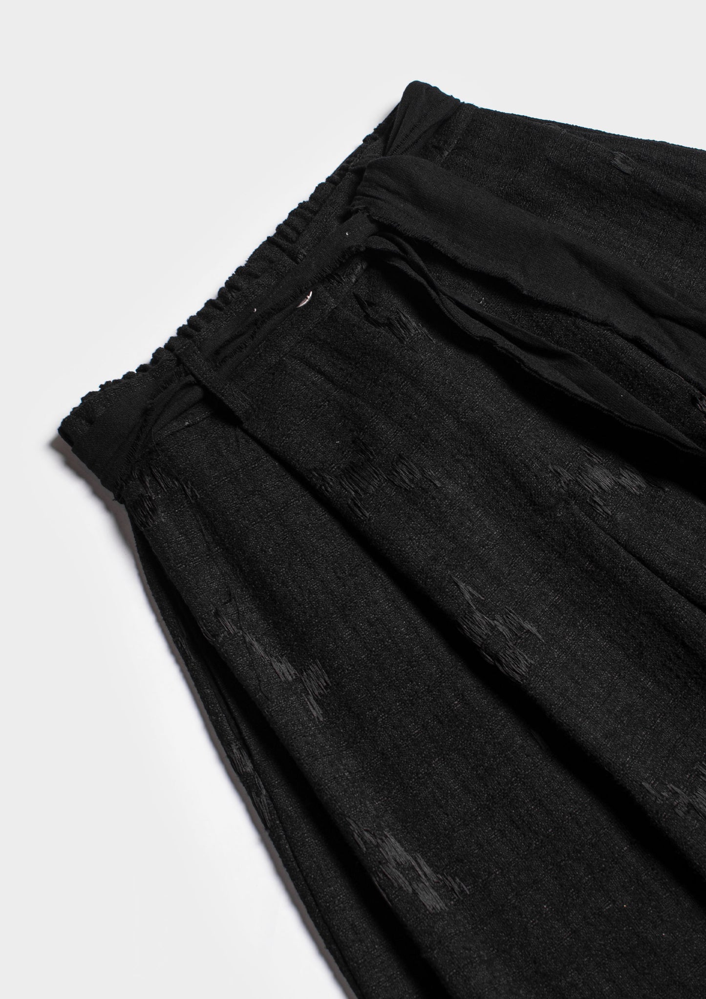 Embroidered Palazzo Pants - Black