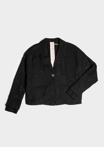 Crop-Oversized Jacket - Black
