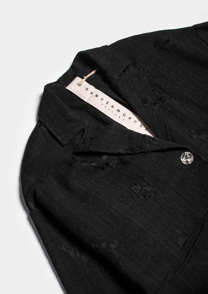 Crop-Oversized Jacket - Black