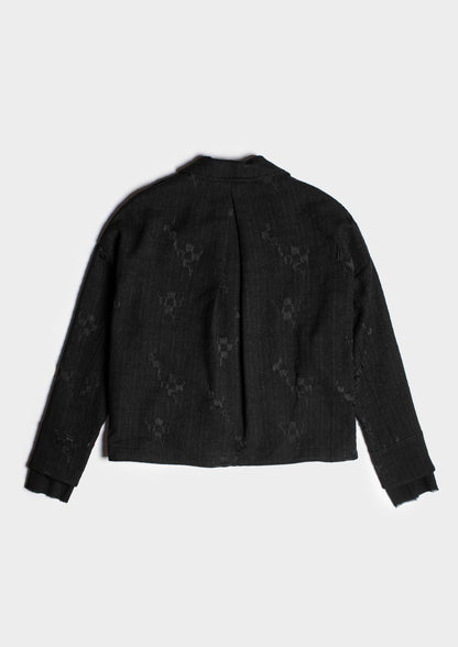 Crop-Oversized Jacket - Black