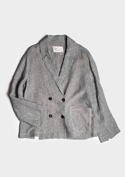 Lino Blazer - Grey