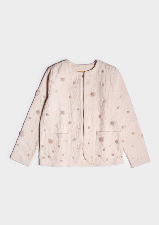 Anna Matelasse Jacket - Bianco Panna