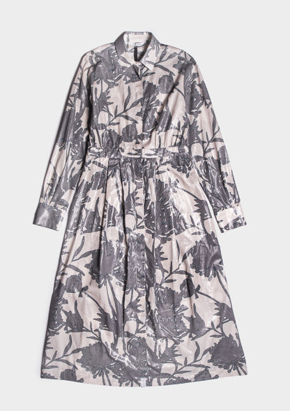 Flowers Chemisier - Avorio/Argento